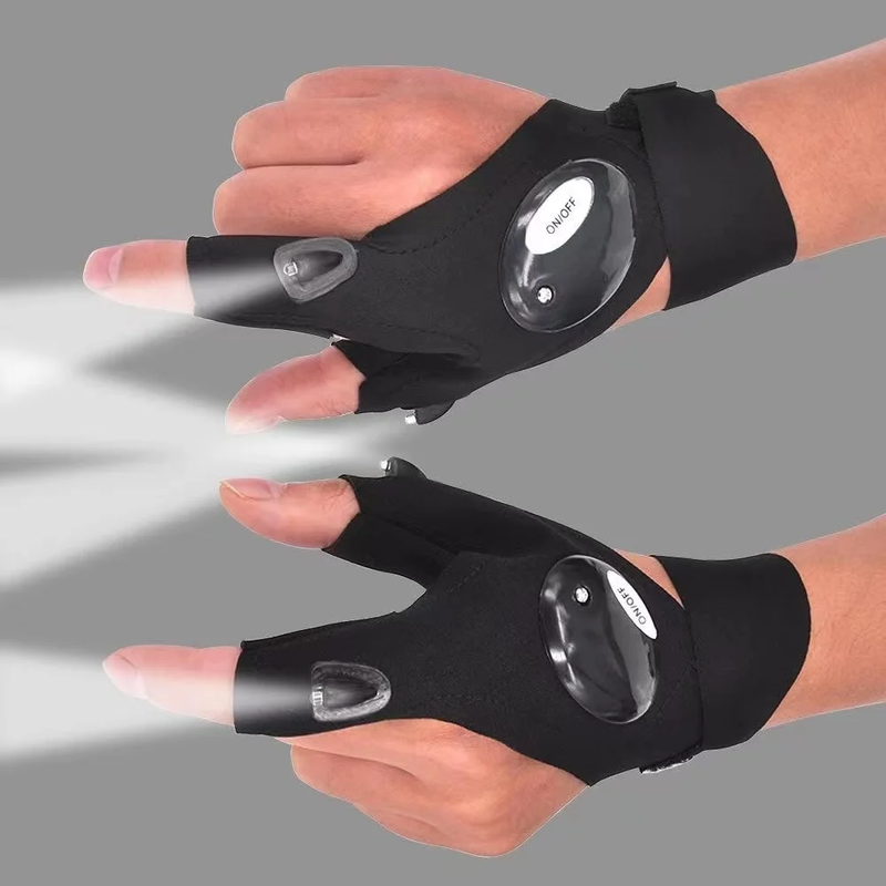 Waterproof Fingerless Led Multi Light Glove