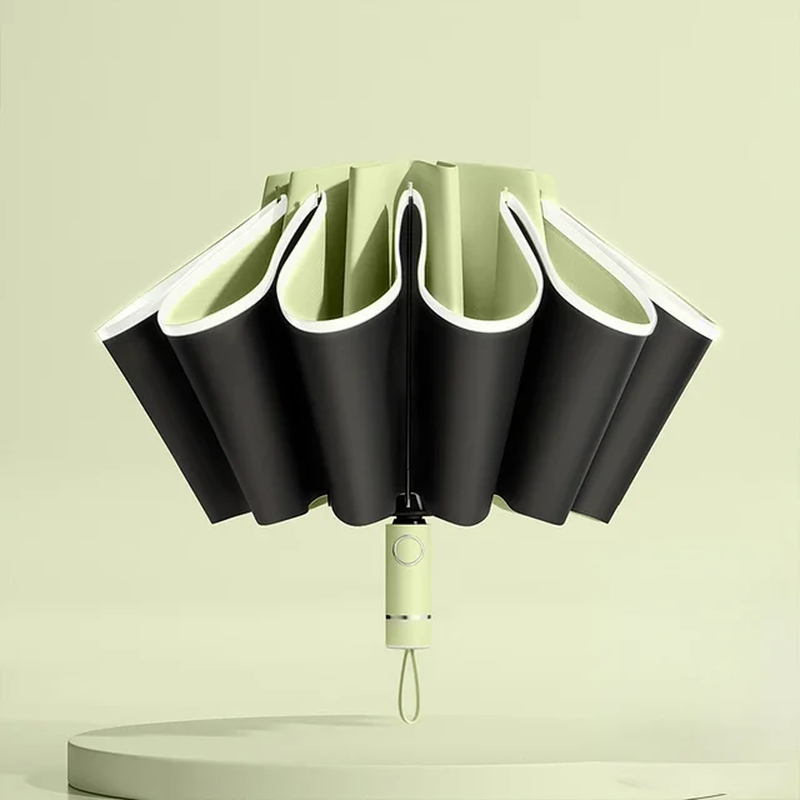 Automatic Reflective Folding Umbrella with Windproof Stripe