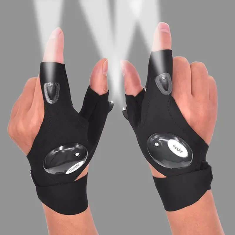 Waterproof Fingerless Led Multi Light Glove