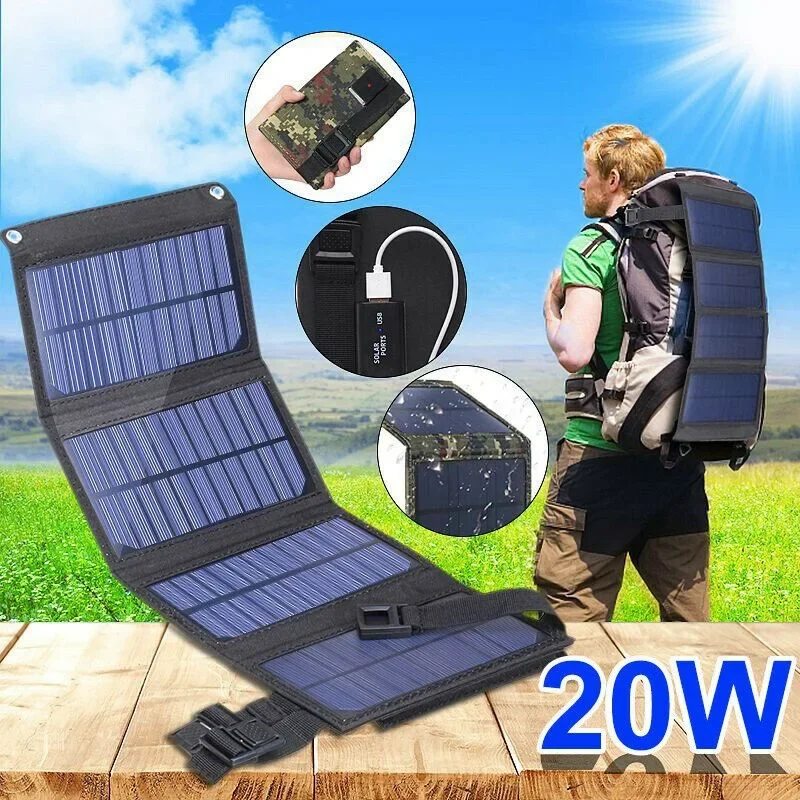 5V USB Foldable Solar Panel Charger Kit